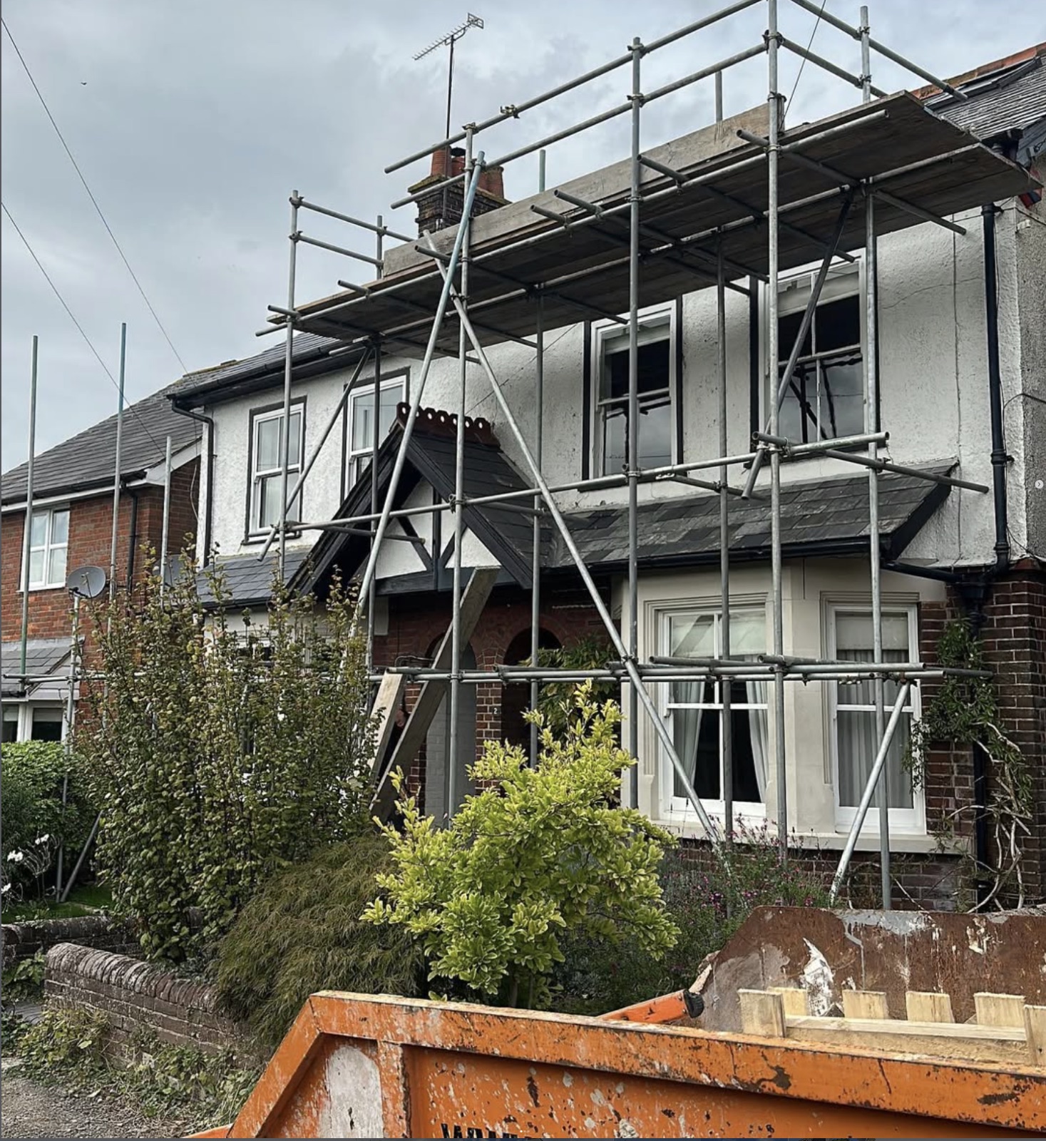Gable-end extension and loft scaffolding, London — Rocket Scaffolding